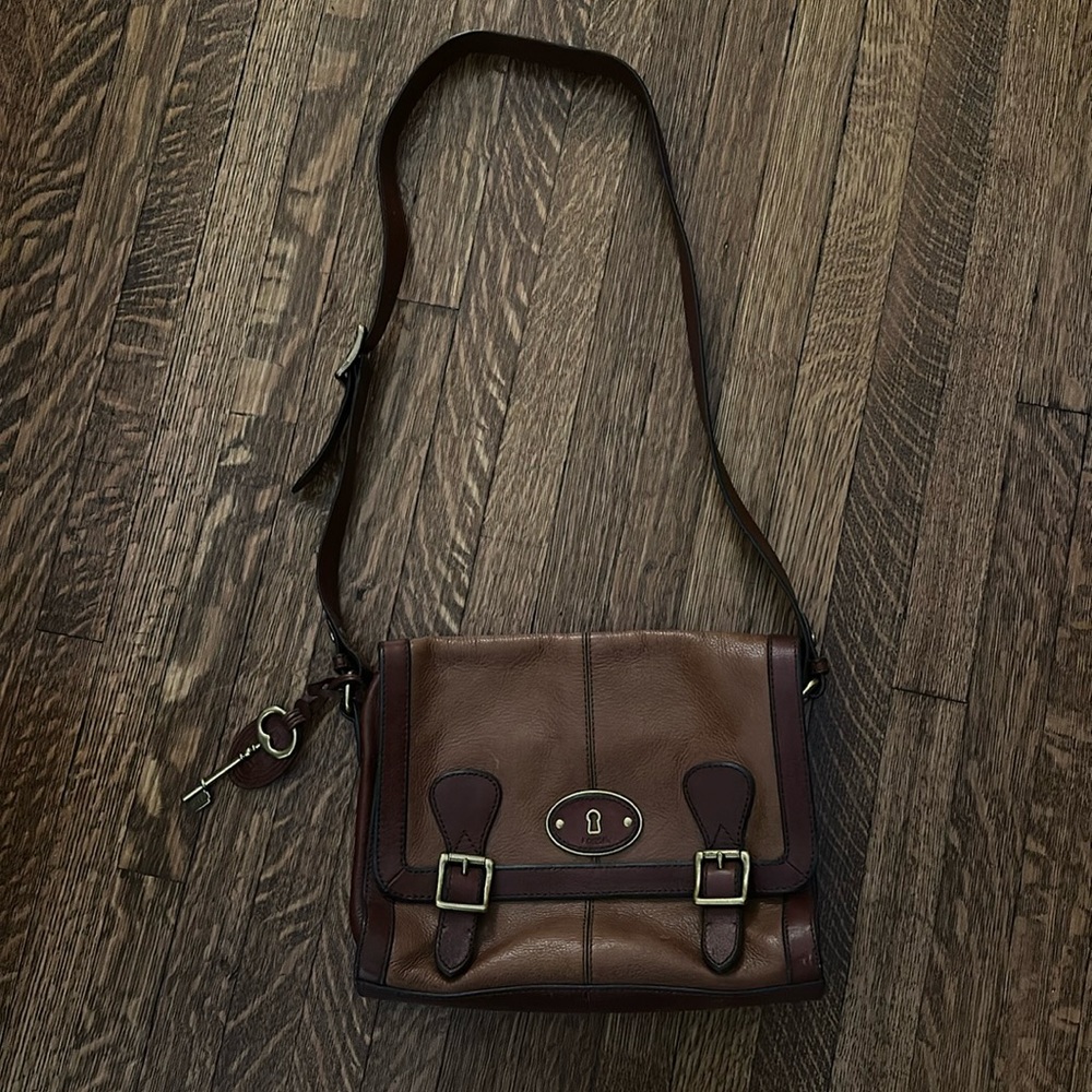 Fossil brown messenger bag
